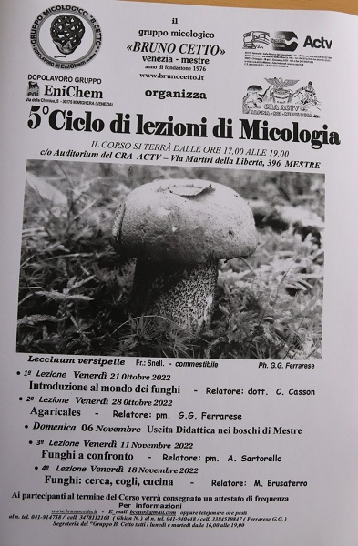 5° Corso di micologia al CRA - ACTV 