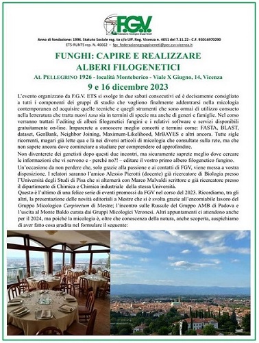 FGV - Corso di Filogenetica