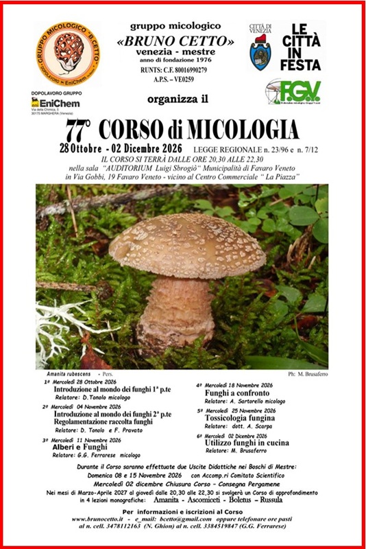 77° Corso di Micologia